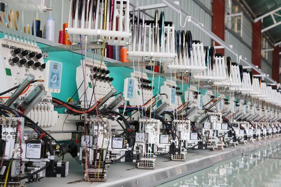 20 baş nakış makinesi, çok renkli nakış makinesi 9 iğneli 6 pervaneli cihaz