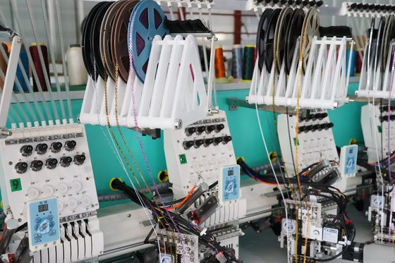 Bilgisayar 6 Boyutlar Sequins nakış makinesi 9 İğneler 20Baş Nakış Ekipmanı
