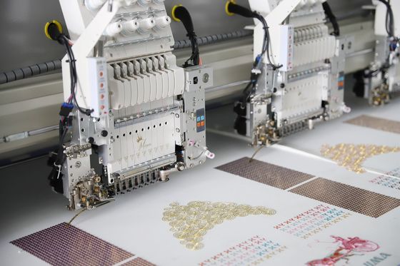 Yüksek Hızlı Çift Çubuk nakış Makinesi 6 Başlı Endüstriyel Nakış Makinesi