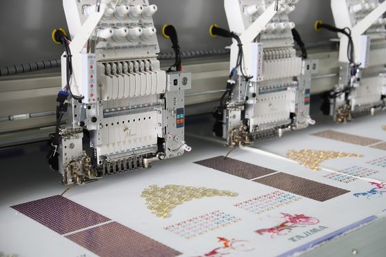 13 Diller Kordinma nakış makinesi Yüksek Hızlı Çift Çubuk nakış makinesi