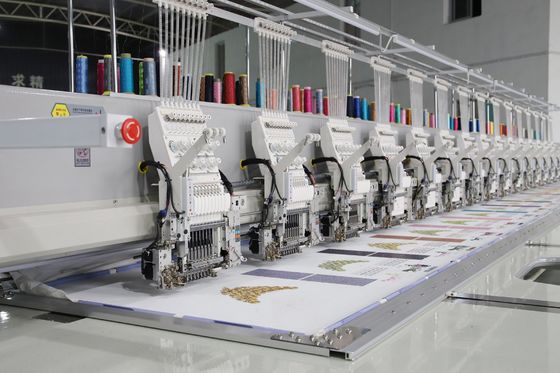 15 başlı ipli nakış makinesi 9 iğne bilgisayarlı ikiz seken nakış makinesi