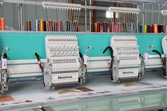 Yüksek Hızlı 1200RPM Tek Çubuklu Nakış Makinesi Alüminyum Çerçeveli 10 Başlı