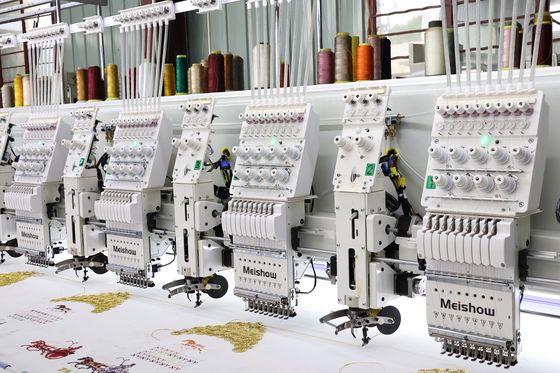 Karışık kurdele nakış makinesi 10 başlık artı 10 başlık düz nakış makinesi